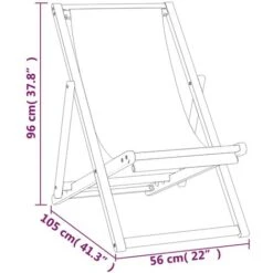 Tumbona De Teca 56x105x96 Cm Color Azul VidaXL -Mano Mano Ventas 8124479 3