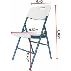 Lote De 4 Sillas Plegables Foldy - 46 X 52 X 86 Cm - Blanco -Mano Mano Ventas 81336196 3