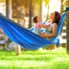 Hamaca Colgante Nylon L.280 X L.140 Cm Azul Max 300KG