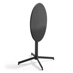 Mesa De Jardín Redonda Con Tablero Plegable De Metal Gris Palavas -Mano Mano Ventas 82163008 3
