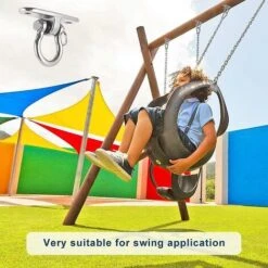 Gancho De Techo Resistente, Gancho Giratorio Para Colgar De Trabajo Pesado, Soporte De Hamaca Para Yoga, Gancho De Techo Montado En La Pared, Para Hamaca, Asiento Para Porche, Columpio, Yoga (sil) -Mano Mano Ventas 82752599 5