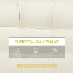 Outsunny Cojín Para Banco De 2 Plazas 110x48x8 Cm Cojín Rectangular Para Interiores Y Exteriores Lavable Con 8 Puntadas Y Asiento Cómodo Para Sillas -Mano Mano Ventas 82895231 4