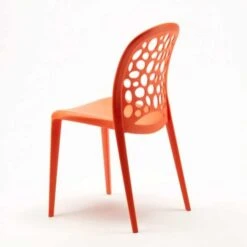 Silla Cocina Bar Jardín Apilable Diseño WEDDING Holes Messina Color: Naranja 8 Silla Cocina Bar Jardín Apilable Diseño WEDDING Holes Messina Color: Naranja -Mano Mano Ventas 8360571 4