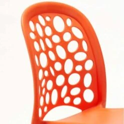 Silla Cocina Bar Jardín Apilable Diseño WEDDING Holes Messina Color: Naranja 9 Silla Cocina Bar Jardín Apilable Diseño WEDDING Holes Messina Color: Naranja -Mano Mano Ventas 8360571 5