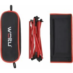 WOLTU Silla De Camping Silla Plegable Ultraligera Y Portátil Con Bolsa De Transporte Silla Para Acampar Fácil Transporte Para Playa Pesca Y Acampada Soporta Hasta 140 KG Rojo + Negro CPS8133rt -Mano Mano Ventas 83678305 5