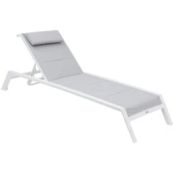 Tumbona Allure Glaciar Y Blanco - 2 Ruedas - Hespéride