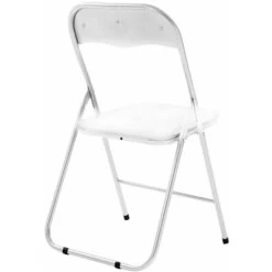 Silla Plegable Metálica | Acolchada En Asiento Y Respaldo | 44 X 45 X 80 Cm | SELECCIONE COLOR - Color :Gris / Blanco - Gris / Blanco -Mano Mano Ventas 83732548 4
