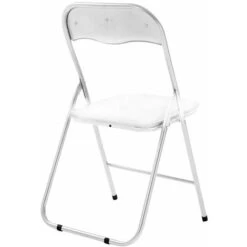 Silla Plegable Metálica | Acolchada En Asiento Y Respaldo | 44 X 45 X 80 Cm | SELECCIONE COLOR - Color :Gris / Blanco - Gris / Blanco -Mano Mano Ventas 83732548 5