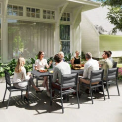 Outsunny Conjunto Muebles De Jardín 9 Piezas Juego De Muebles Para Terraza Con Mesa Extensible Y 8 Sillas Apilables Marco De Aluminio 135-270x89x74 Cm 7 Outsunny Conjunto Muebles De Jardín 9 Piezas Juego De Muebles Para Terraza Con Mesa Extensible Y 8 Sillas Apilables Marco De Aluminio 135-270x89x74 Cm -Mano Mano Ventas 83742850 3