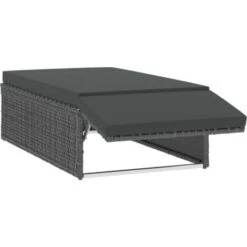 Set De Muebles De Jardín 2 Pzas Y Cojines Ratán Sintético Gris VidaXL -Mano Mano Ventas 83824877 5