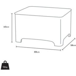 Mesa Baja, Contenedor Para Cojines, Ideal Para Jardín Y Espacios Exteriores Raffaello -Mano Mano Ventas 8438644 4