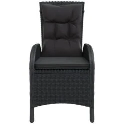 Juego De Comedor Para Jardín 3 Piezas Ratán Sintético Negro VidaXL -Mano Mano Ventas 85549516 4