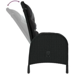 Juego De Comedor Para Jardín 3 Piezas Ratán Sintético Negro VidaXL -Mano Mano Ventas 85549516 5