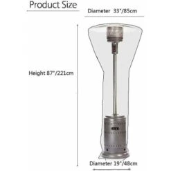 Cubierta Para Calentador De Patio Exterior Cubierta Para Calentador De Patio Impermeable 210D Oxford Cubierta Para Calentador De Patio Cubierta Para Calentador De Patio Negro 221 X 85 X 48 Cm -Mano Mano Ventas 85661046 3