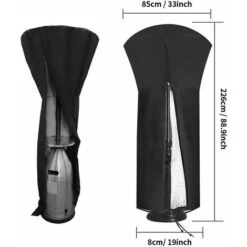 210D Cubierta De Calentador De Patio De Tela Oxford Impermeable A Prueba De Viento A Prueba De Polvo A Prueba De Nieve Cubierta De Calentador De Patio Resistente Con Bolsa De Almacenamiento Negro (226 -Mano Mano Ventas 85661147 5