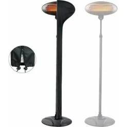 Funda Para Calentador Eléctrico De Patio - Impermeable - Tela Oxford 420D - Totalmente Resistente A La Intemperie - Con Cremallera Y Cordón Ajustable - A Prueba De Viento