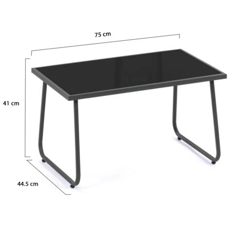 Conjunto De Muebles De Jardín MALAGA - 4 Plazas Con Sofá, Sillones Y Mesa Gris Antracita 3 Conjunto De Muebles De Jardín MALAGA - 4 Plazas Con Sofá, Sillones Y Mesa Gris Antracita - Imagen 3