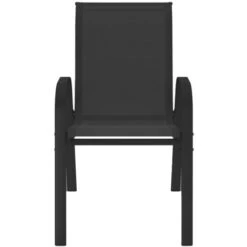 Sillas Apilables De Jardin 6 Unidades De Metal Y Textileno Negro LYMA 7 Sillas Apilables De Jardin 6 Unidades De Metal Y Textileno Negro LYMA -Mano Mano Ventas 85702206 3