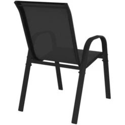 Sillas Apilables De Jardin 6 Unidades De Metal Y Textileno Negro LYMA 9 Sillas Apilables De Jardin 6 Unidades De Metal Y Textileno Negro LYMA -Mano Mano Ventas 85702206 5