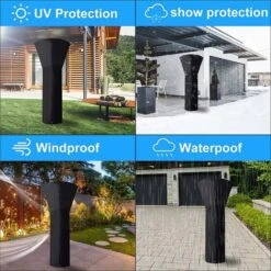 MINKUROW Cubierta Para Calentador De Patio, 210d Oxford Cubierta Impermeable Para Calentador De Patio, Cubierta Para Calentador De Patio Al Aire Libre A Prueba De Polvo Y Viento (226x85x48cm) -Mano Mano Ventas 85702645 5