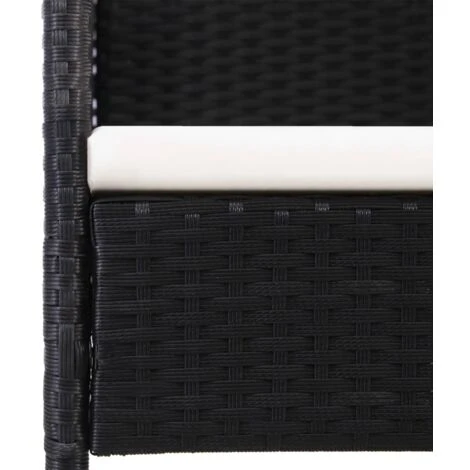 Set De Comedor De Jardín 7 Pzas Y Cojines Ratán Sintético Negro VidaXL 5 Set De Comedor De Jardín 7 Pzas Y Cojines Ratán Sintético Negro VidaXL - Imagen 5