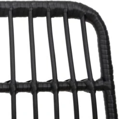 Juego De Comedor De Jardín 5 Piezas Ratán Sintético Negro VidaXL -Mano Mano Ventas 86389769 5