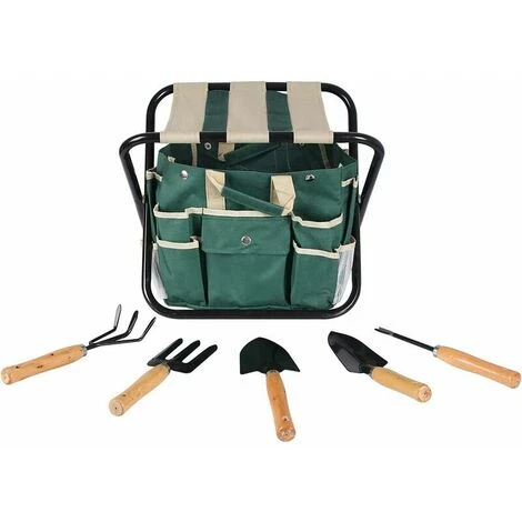 Taburete De Jardín Plegable Con Bolsa De Herramientas Taburete Portaherramientas De Jardinería Para Pesca Picnic Viajes Senderismo 5 Taburete De Jardín Plegable Con Bolsa De Herramientas Taburete Portaherramientas De Jardinería Para Pesca Picnic Viajes Senderismo - Imagen 5