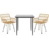 Juego De Comedor De Jardín 3 Piezas Ratán Sintético VidaXL