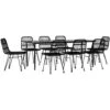 Juego De Comedor De Jardín 9 Piezas Ratán Sintético Negro VidaXL