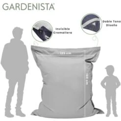 Gardenista Sofá Rectangular Extragrande Bean Bag Para Exterior/interior Resistente Al Agua Y Cómodo BeanBag Para Jardín Y Piscina, Harbour Mist -Mano Mano Ventas 86861169 3