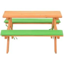 Hommoo Mesa De Pícnic Infantil Con Bancos Madera De Abeto 89x79x50 Cm -Mano Mano Ventas 86986990 4