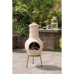 RedFire Chimenea Star Flower Arcilla Color Paja 86037 -Mano Mano Ventas 86989069 4