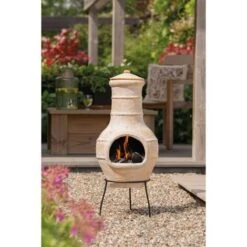 RedFire Chimenea Star Flower Arcilla Color Paja 86037 -Mano Mano Ventas 86989069 5