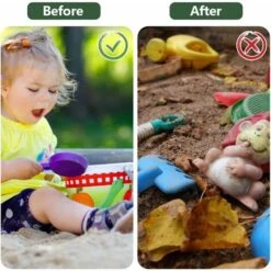 RHAFAYRE Funda Arenero 120x120 Cm Funda Impermeable Protección UV 70% Protección Para Arenero Oxford Con Cordón, Verde -Mano Mano Ventas 87204875 5