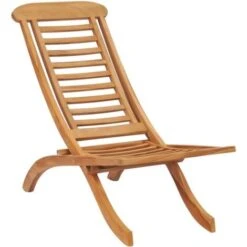 Silla De Jardín Plegable Madera Maciza De Teca 50x90x69 Cm VidaXL
