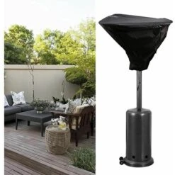 Cubierta Para Muebles De Patio, Cubierta De Calentador De Patio De Tela Oxford Con Cremallera, Impermeable, A Prueba De Viento Y Anti-UV (Tamaño: 8765cm 210D)