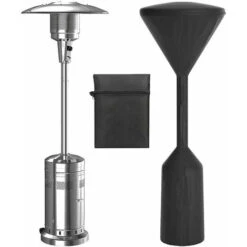 Cubierta Para Muebles De Jardín, Cubierta Para Calentador De Patio A Gas, Cubierta Para Calentador De Patio Resistente Al Agua, Para Protección De Calentador De Patio A Gas, Negro, 241x86x47 Cm (Negro