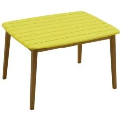 Mesa De Jardín Para Niños De Acacia Amarillo - GOZO - Venta-unica