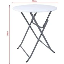 Rebecca Mobili Mesa De Balcón Plegable Acero Plástico Blanco Gris Ahorro De Espacio -Mano Mano Ventas 88188029 3