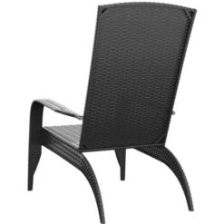 Silla De Jardín Adirondack Ratán Sintético Negro VidaXL -Mano Mano Ventas 88257167 5