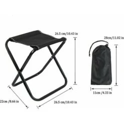 Mini Taburete Plegable, Taburete Portátil De Aluminio Para Acampar Al Aire Libre Con Bolsa De Transporte, Taburete Plegable Compacto Con Bolsa De Almacenamiento, Para Picnic, Pesca, Senderismo, Barbac -Mano Mano Ventas 88273842 4