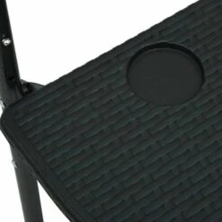 Mesa De Balcón Negro 60x64x83,5 Cm Plástico Aspecto Ratán -Mano Mano Ventas 88290232 4