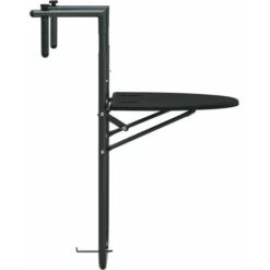 Mesa De Balcón Negro 60x64x83,5 Cm Plástico Aspecto Ratán -Mano Mano Ventas 88290232 5