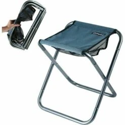 Taburete Plegable Para Acampar - Mini Silla Plegable Para Exteriores - Silla Portátil - Liviana - Para Pescar, Acampar, Viajar, Caminar, Playa, Barbacoa (grande/azul)