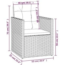 Sillón De Jardín Con Cojín Ratán Sintético Gris VidaXL -Mano Mano Ventas 88294073 3