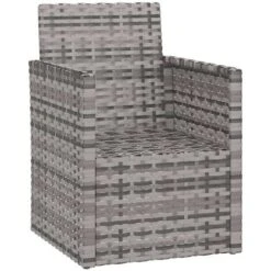 Sillón De Jardín Con Cojín Ratán Sintético Gris VidaXL -Mano Mano Ventas 88294073 4