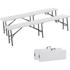 2x AREBOS Bancos Plegables Portátil