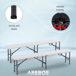 2x AREBOS Bancos Plegables Portátil -Mano Mano Ventas 8844033 4