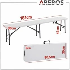 2x AREBOS Bancos Plegables Portátil -Mano Mano Ventas 8844033 5
