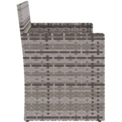 Banco De Jardín Con Cojines Ratán Sintético Gris 105 Cm VidaXL -Mano Mano Ventas 88554719 5